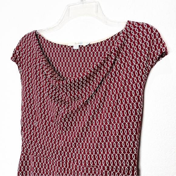 Boden Draped Neck Print Dress WW124 - Picture 3 of 9